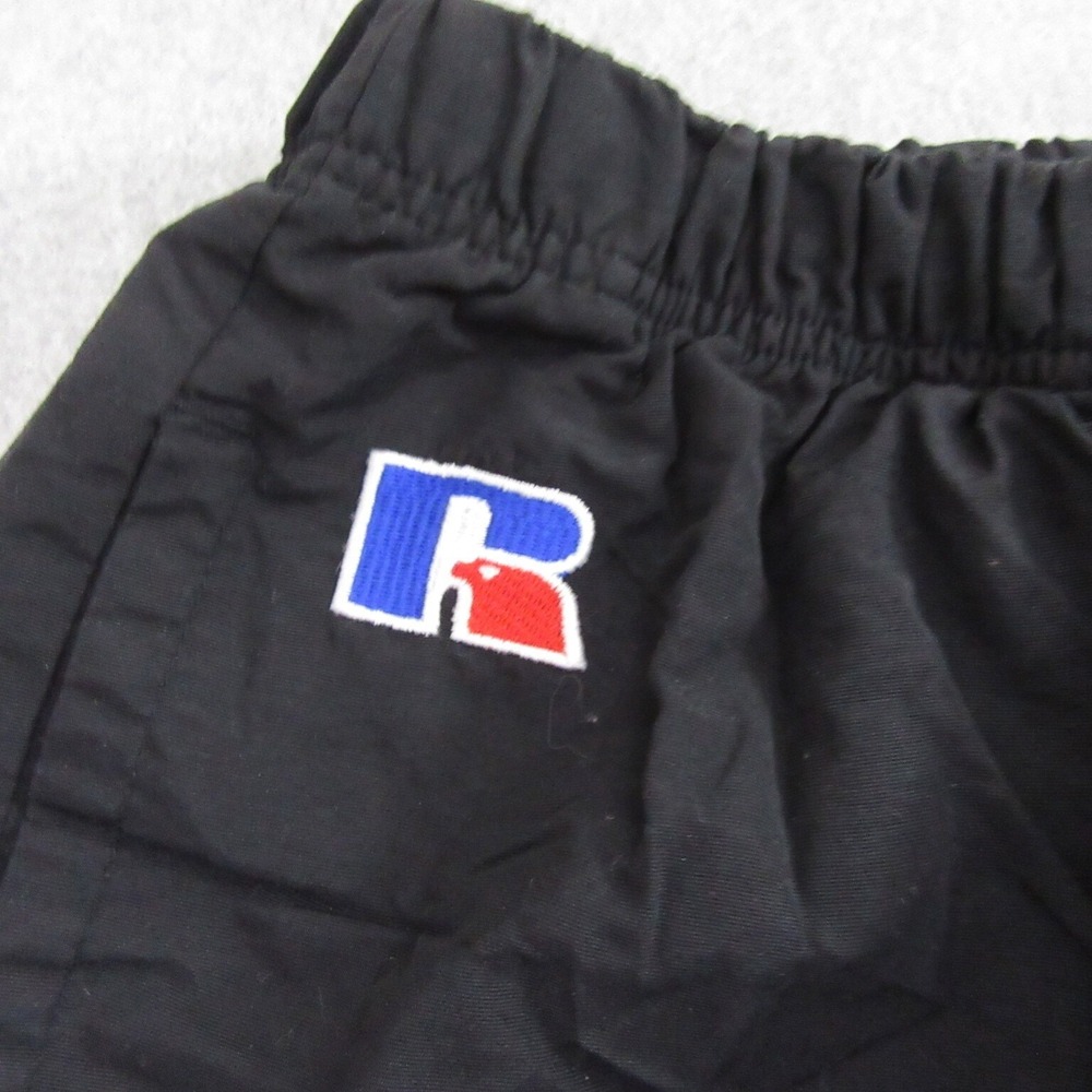 Russell Athletic Mens Vintage 90s Track Pants L Lined Black Embroidered Logo